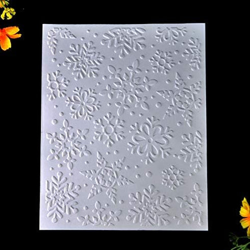 Kwan Crafts 4 pcs Different Style Christmas Snowflake Leaves Circle Plastic Embossing Folders for Card Making Scrapbooking and Other Paper Crafts...
