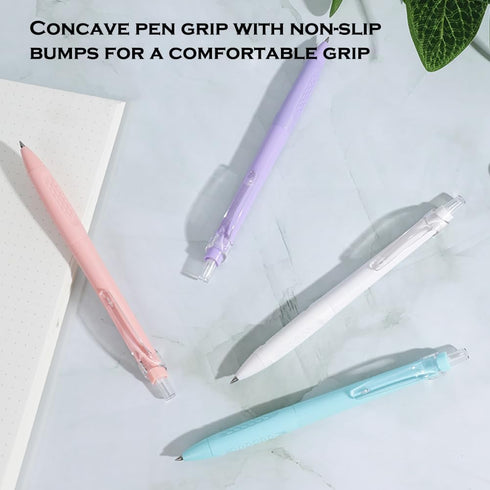 DUNBONG Retractable Gel Pens, Fine-tip Unisex Pens 4 Pack, Black Gel Pens, Fast Dry, Gel Pens Fine Point 0.5mm, Retractable Pens, Black Gel Ink Pe...