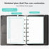 CAGIE A7 Small Binder Notebook with Removable Pages Hardcover Spiral Refillable Notebooks for Note Taking Pocket Notebook with Planning Square Rul...