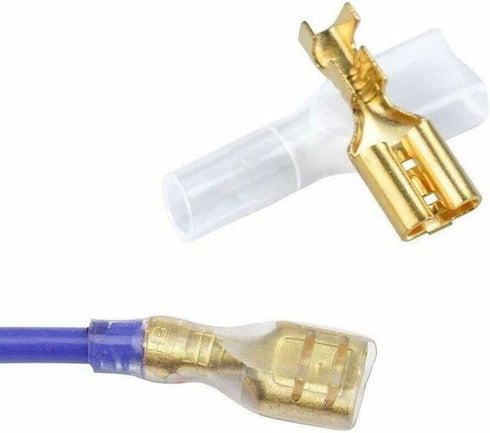 1000 Pcs 2.8/4.8/6.3 mm Quick Splice Crimp Terminals Male Female Wire Spade Connector Wire Crimp Terminal Block with Insulating Sleeve Assortment ...