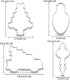 LILIAO Christmas Cookie Cutter Set, 4-pc, Pickup Truck with Christmas Tree, Christmas Tree, Light Bulb and Christmas Ornament Biscuit Fondant Cutt...