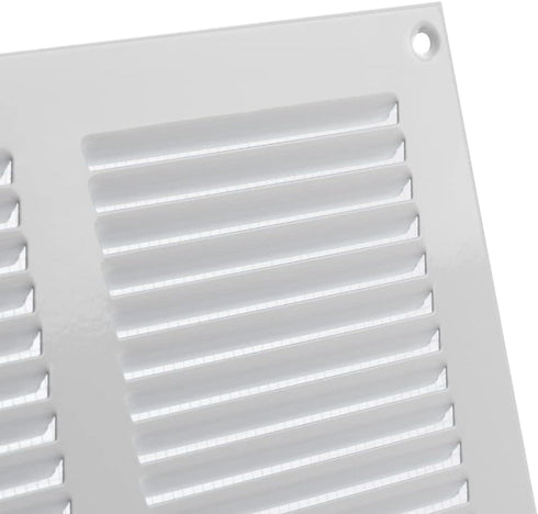 EUROPLAST 12x8 inch Vent Cover with Screen Mesh - White Register Vent Cover - Metal Air Return Grill - HVAC Vent Register for Home Improvement - C...