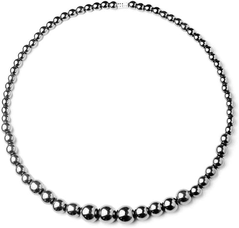 Western Jewelry Navajo Pearl Necklace for Women Cowgirl Natural Stone Terahertz Beaded Necklace Boho Vintage Magnetic Choker for Downtown Girls 6M...