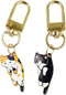 COLORFUL BLING 2-6PCS Cute Cat Keychain Funny Cartoon Kitten Kawaii Aesthetic Keyring Birthday Gifts for Animals Cat Lover...