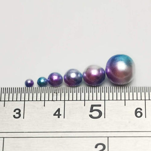 Chenkou Craft 1550PCS 1 Box Plastic Round Imitation Pearls Bead No Hole Loose Beads Gem (Dark Mix, Mix)...