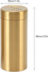 2 Pack Gold Spice Jar, Stainless Steel Spice Shaker Screw Open Top Uniform Size Seasoning Bottle for Paprika Pepper Salt Sugar...