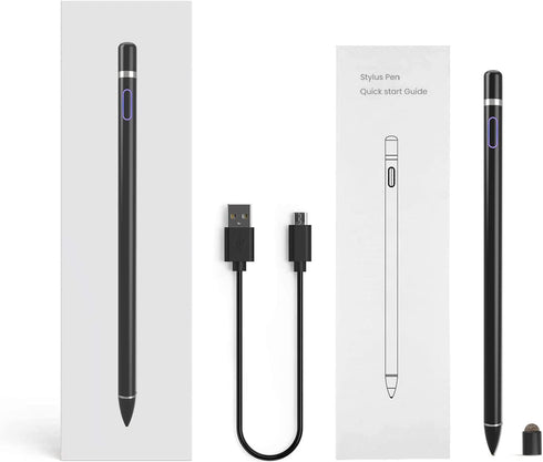 Stylus Pen for Touch Screens, Fine Point Stylist Active Pencil Compatible with iPhone iPad Pro Air Mini and Other Tablets (Black)...