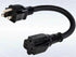 Nema 5-15P to 6-20R 12AWG Heavy Duty EV Charging Power Adapter Cable, 1 Foot 15A Household Plug to 6-20R T Blade Adapter Cord...