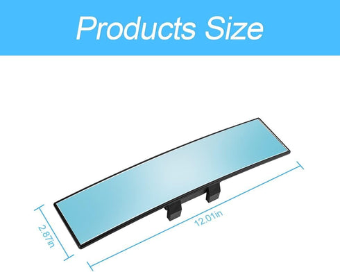 XINLIYA Car Rearview Mirror, 12 Inch Panoramic Wide Angle Anti-Glare, Clip on Auto Rear View Mirror, HD Clear Convex Surface, Car Interior Accesso...