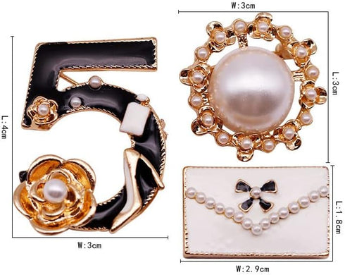 Celebrity Designer Jewelry Brooch Pins,Brooches with Imitation Pearl for Women Fashion...