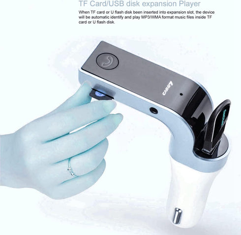 Bluetooth FM Transmitter for car, TIANSHILI Handsfree Bluetooth Receiver Car Kit with Mic/TF Card/USB Drive/AUX Play for iPhone,iPad and Other And...