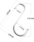 10 Pack 4.7 Inches Extra Large S Shape Hooks Heavy-Duty Metal Hanging Hooks Apply Kitchenware Bathroom Utensils Plants Towels Gardening Multiple u...