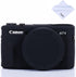 Case for G7X Mark II G7X Removable Lens Cover, Silicone Cover Rubber Soft Camera Case for Canon PowerShot G7X II G7X (Glamour Black)...