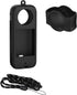 LICHIFIT Silicone Case Lens Cap Camera Protective Cover Shell Skin with Lanyard for Insta360 X3 Action Camera Accessories...
