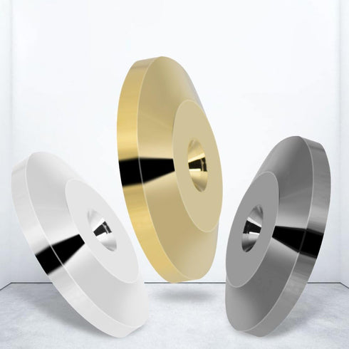 8 Pcs 25 x 4mm Universal Copper Speaker Spikes Pads Speaker Shock Base Pad Isolation Stand Feet Cone Base Mats Floor Disc(Black)...