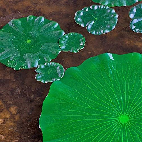 11Pcs Artificial Floating Plants Water Lily Lotus Flower and Leaves Pads for Home Garden Ponds Pool Aquarium Fish Tank Landscape Decoration...