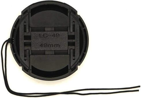 49mm Lens Cover Cap for Canon M50 M100 M6 w/ EF-M 15-45mm IS STM Lens, Sony RX1R w/ SEL 18-55mm, NEX-7 w/ E 55-210mm Lens (2 Packs)...