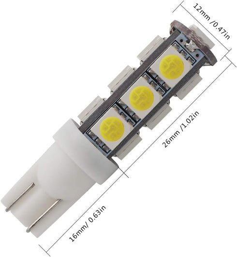 GRV T10 C921 192 194 W5W 13-5050SMD Super Bright Wedge LED Bulbs for DC 12V RV Interior Ceiling Dome Camper Motorhome Boat Lighting Bulb,Cool Whit...