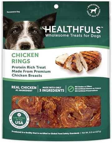 Chicken Rings, 8 oz - Healthy, Protein Rich Treats for Dogs - Dog Chews — Limited Ingredients for Simple Wellness...