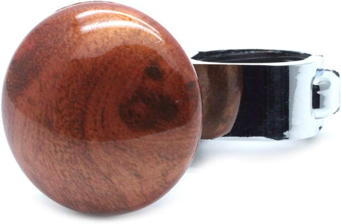 Car Steering Wheel Spinner Knob ABS Head Metal Ring Brown...