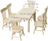 Toddmomy 1 Set Doll Furniture Miniature Furniture Decorative 1/12 Scale Miniature Table Chair Set for Dollhouse Kitchen Food Decoration Accessorie...