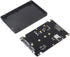M.2 Adapter to 2.5 SATA Enclosure, B & M Key SATA Based NGFF SSD Converter to 2.5 Inch SATA 3.0 Card Support 2230 2242 2260 2280 Hard Drive with 7...