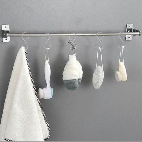 32 Pack S Hooks for Hanging, 3.5 inch Heavy Duty Metal S Hooks with Safety Buckle S Shaped Hooks Pot Rack Closet Hooks for Hanging Plants, Clothes...