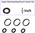 (12 Sets) 1/2" Impact Friction Ring Retaining Ring Clip with O-Ring for Milwaukee Electric/Pneumatic Type Impact Wrench, Retainer Ring Anvil Insta...