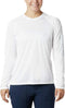 Columbia Women's Plus Size PFG Tidal Tee II Sun Protection Long Sleeve Shirt, White/Cirrus Grey Logo, 2X...