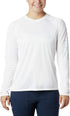 Columbia Women's Plus Size PFG Tidal Tee II Sun Protection Long Sleeve Shirt, White/Cirrus Grey Logo, 2X...