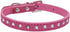 Cute Dazzling Sparkling Elegant Fancy Suede Leather 1 Rows Bling Rhinestone Crystal Jeweled Small Pet Cat Dog Puppy Collar (Hot Pink, M), Medium...