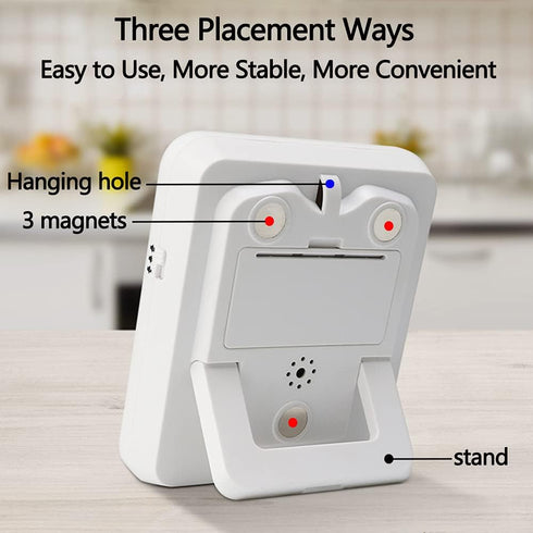 FCXJTU Digital Dual Kitchen Timer, 3 Channels Count UP/Down Timer, Cooking Timer, Large Display, Loud Volume Alarm and Flashing Light with Magneti...