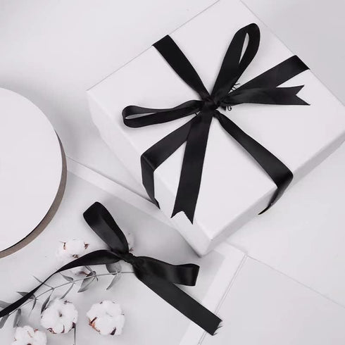 1 inch Double Faced Black Polyester Satin Ribbon 50 Yards for Gift Wrapping,Wedding Decoration, Bows Making, Sewing, DIY Crafts...