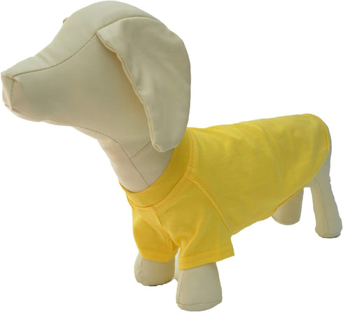 Lovelonglong 2019 Pet Clothing Dog Costumes Dachshund Clothes Blank T-Shirt Tee Shirts for Dachshund Dogs,Corgi 100% Cotton Yellow D-S...
