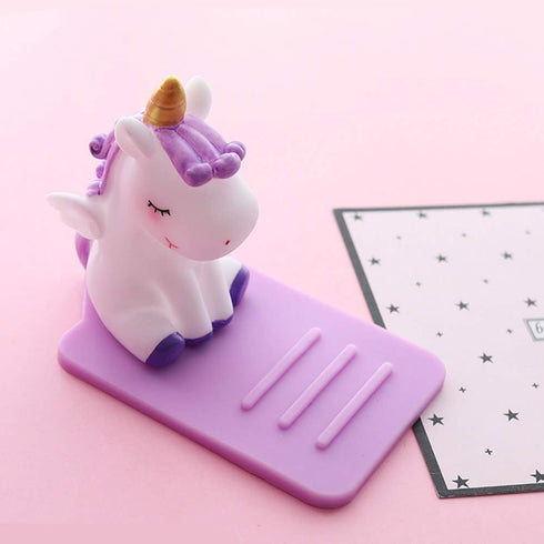 ZOSTLAND Cute Unicorn Fly Horse Pegasus Pony Phone Holder Adjustable Stand Lovely Desktop Phone Stand,Creative Cartoon Multi-Function Desk Phone S...