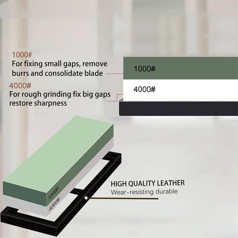 Whetstone Sharpening Stone 1000/4000 Grit Professional Kitchen Knife Sharpener Kit Wet Stones for Kitchen Knives,Pocket Knife,Blades,Scissors, Gar...