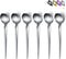 Teaspoons 6 Piece, 6.6'' Spoons Silverware, Stainless Steel Small Spoons, Tea Spoons for Home, Kitchen or Restaurant, Dishwasher Safe (Matt Silver...