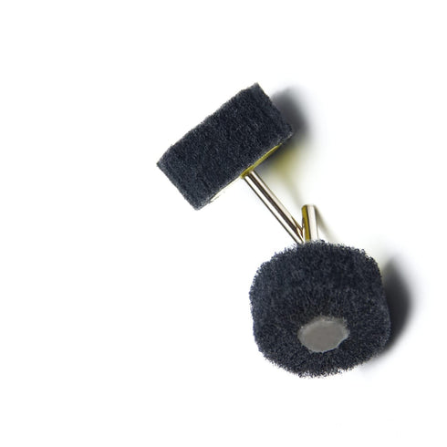 Utoolmart 4Pcs 6mm Shank 2 Inch Dia 800 Grits Cylindrical Head Nylon Fibre Abrasive Flap Wheel Grey...
