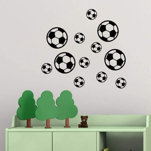 43 Pcs Soccer Stickers, Kids Soccer Ball Stickers Decals for Kids Room, Football Wall Decal Sticker Vinyl Art DIY Sticker for Boys Bedroom Playroo...