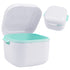 Denture Soak Container, Portable Denture Bath Box Cup, No-Leak Denture case,Retainer Cleaning Box Complete Clean Care for Dentures, Clear Braces, ...