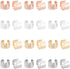 DICOSMETIC 60Pcs Cuff Earrings Findings Cartilage Cuff Earring Non-Pierced Wrap Earring Adjustable Stainless Steel Clip-on Earring Cuffs with Loop...