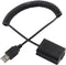 Full Decoded NP-FW50 Dummy Battery 5V 2A USB Power Adapter Spring Cable for Sony Mirrorless Camera Alpha A7 A7R A7S A7II A7RII A7SII A6500 A6400 A...