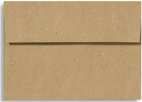 LUXPaper A2 Invitation Envelopes in 70 lb. Grocery Bag for 4 1/4 x 5 1/2 Cards, Printable Square Flap Envelopes for Invitations with Peel and Pres...