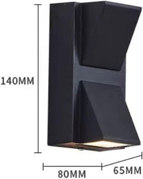 Outdoor Wall Light Dual Head Exterior Wall Lamp with Up and Down Sconces Wall Mount Lights for Garage, Doorway(white light)...