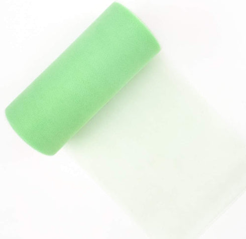 Creative Ideas Tulle Fabric Roll 6" by 25 yd (75'), 29 Colors Available, Mint...