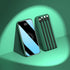 Portable Charger 10000mAh LED Display 4 in 1 Power Bank Self Wired Power Supply Battery Pack Fashionable Design (Army Green)...