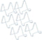 BANBERRY DESIGNS Wire Easel Plate Stands Display Holder White - White Metal - 3 Inch - Pack of 6...