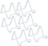 BANBERRY DESIGNS Wire Easel Plate Stands Display Holder White - White Metal - 3 Inch - Pack of 6...