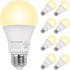 DEWENWILS 8-Pack Dimmable LED A19 Light Bulb, Soft White Light with Warm Glow, 800 Lumen, 2700K, 10W (60 Watt Equivalent), E26 Medium Screw Base, ...