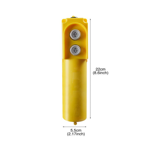 YXQ 2 Ways Hoist Up Down Switch Rainproof Pendant C0B-61DR Push Button Control Crane Station Heavy Machinery Yellow...